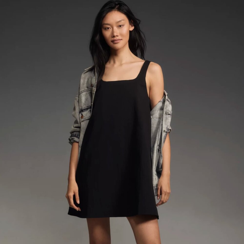 Anthropologie - Sleeveless Square-Neck Shift Mini Dress, Size XL $70